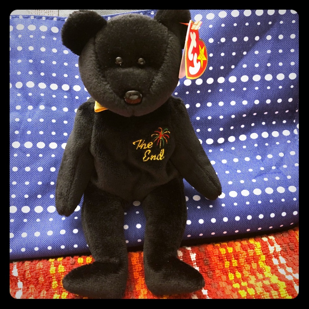 TY Beanie Baby “THE END” Bear & Bonus mini Beanie